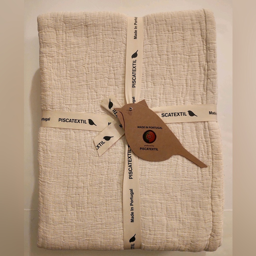 🎁Piscatextil Coverlet - Queen Size - Made in Portugal - Oatmeal